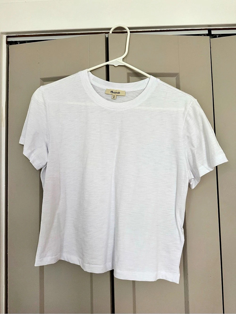 Madewell Whisper Cotton Crewneck Tee White Short Sleeve XS